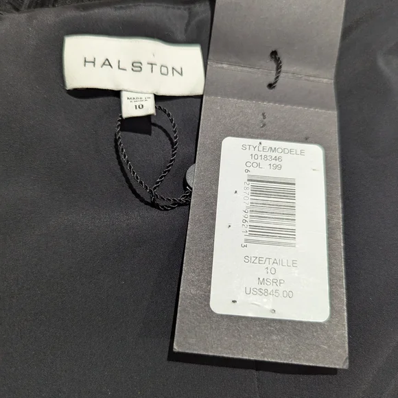Halston Elegant Black Evening Dress - Picture 12 of 14